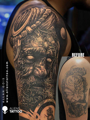 Aghori Tattoo CoverUp